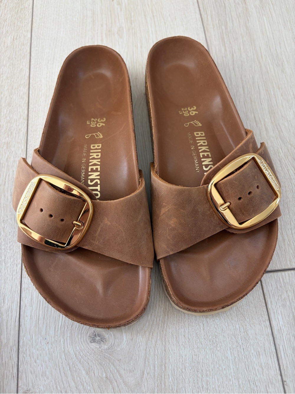Birkenstock Madrid Big Buckle Leather Sandals SIZE 36